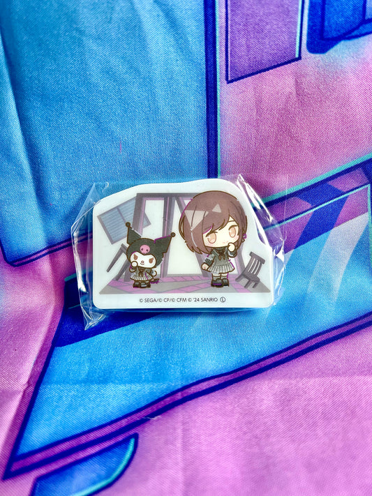 Acrylic Badge - Project Sekai Colorful Stage ft. Hatsune Miku x Sanrio - Kuromi x Ena
