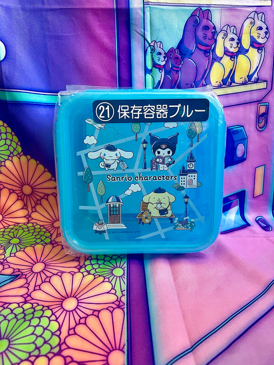 Plastic box - Bento Lunchbox Blue Sanrio Characters - Atari Kuji 21