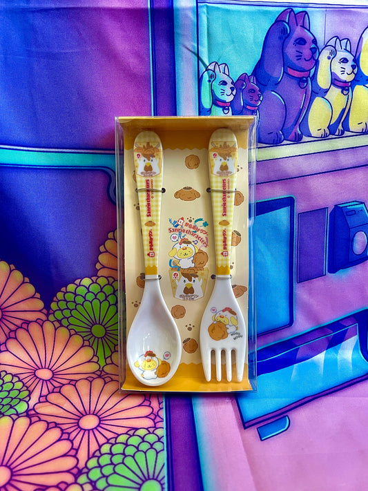 Plastic cutlery - Pompompurin Mogu Mogu - Sanrio - Atari Kuji