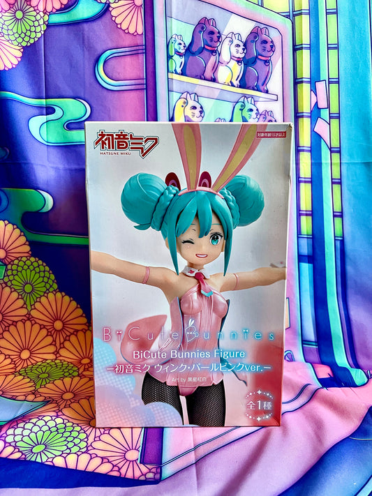 Figurine - Hatsune Miku - BiCute Bunnies - Wink Pearl Pink ver - FuRyu - 30cm