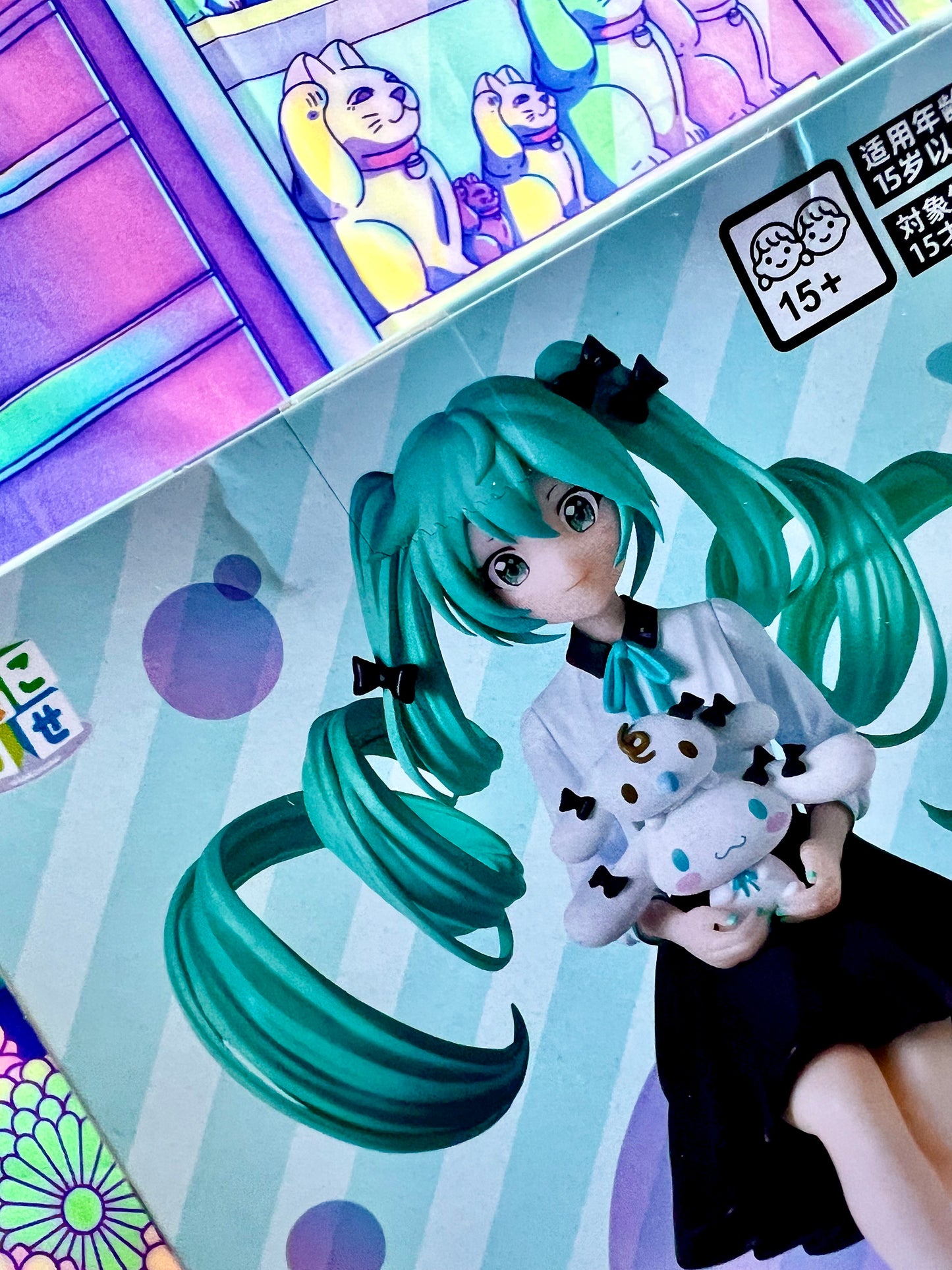 Figurine - Hatsune Miku x Cinnamoroll - Premium Chokonose - Sumashi Ver - SEGA - 14cm