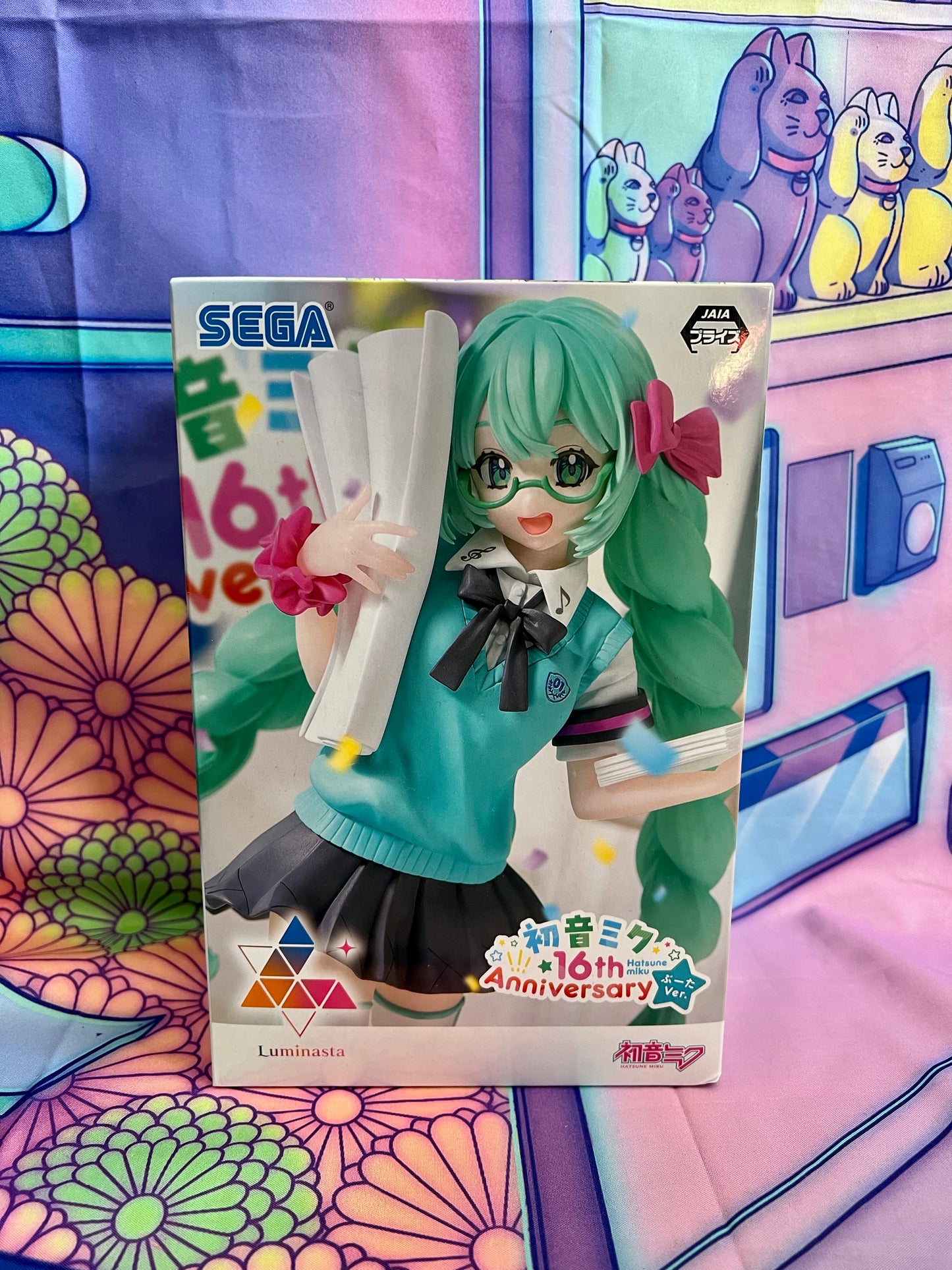Figurine Hatsune Miku - Luminasta - 16th Anniversary Booota Ver. - SEGA - 18cm - Neuve