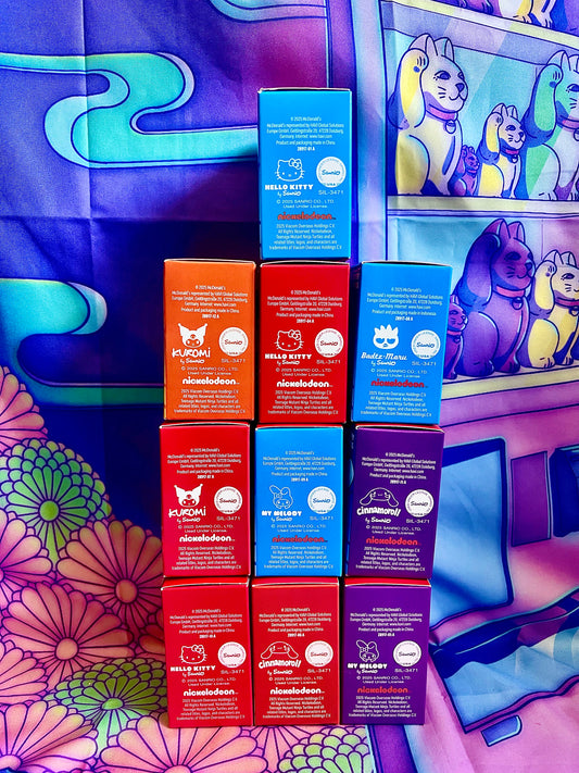 Figure - Hello Kitty x Ninja Turtles (TNMT) - Complete Set of 10 - McDonald's 2025 x Sanrio