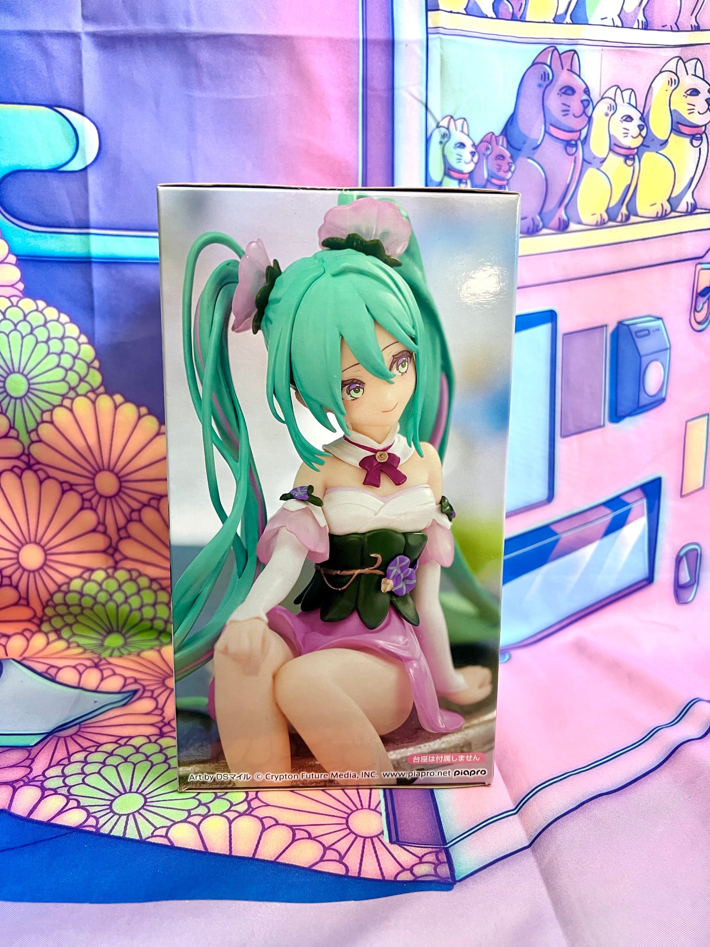 Figurine Hatsune Miku - Flower Fairy - Noodle Stopper Figure - Asagao, Pink ver. - FuRyu - 14cm - Neuve