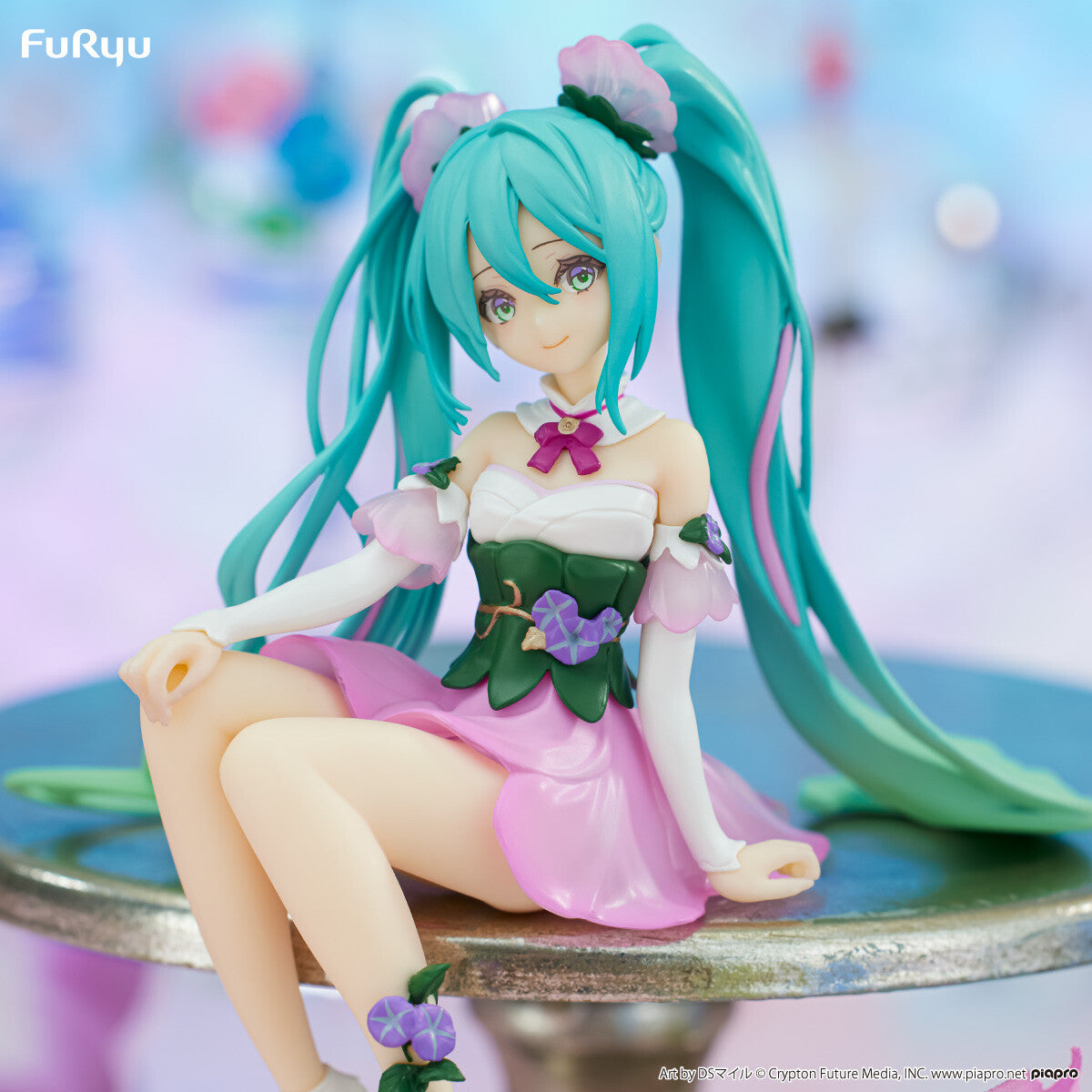 Figurine Hatsune Miku - Flower Fairy - Noodle Stopper Figure - Asagao, Pink ver. - FuRyu - 14cm - Neuve