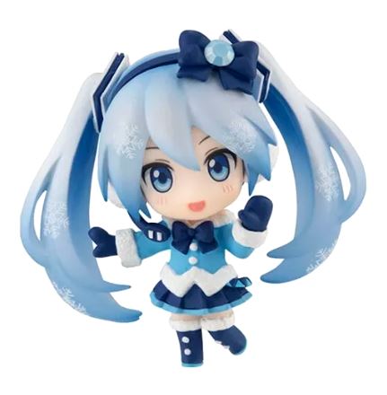 Figurine Mini Hatsune Miku - Snow Miku 2012 ver. - Gashapon Kuji Lottery Snow Miku Asoto - A Prize - 6cm - Comme neuve
