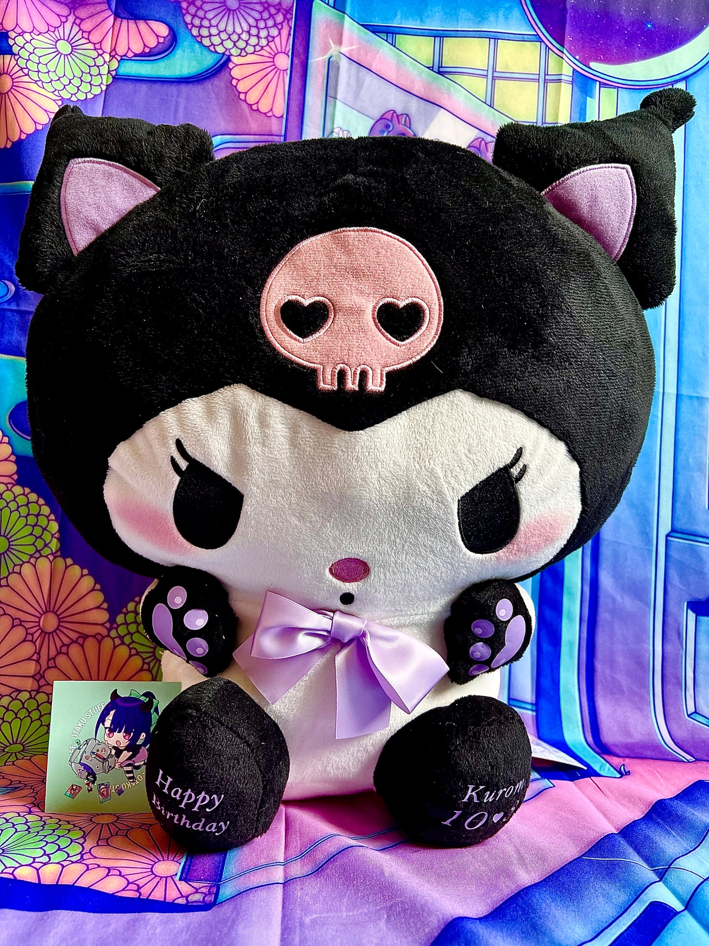 Grosse Peluche / Big Plush - Kuromi - Birthday Black Cat Cosplay - Sanrio x Furyu - 44 cm - Neuve