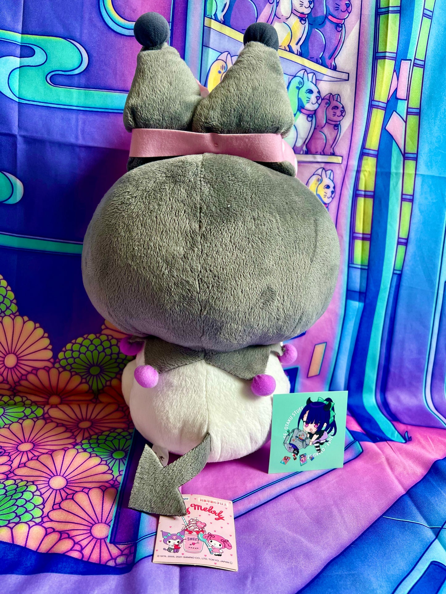 Grosse Peluche / Big Plush - Kuromi - My Melody Ear - Sanrio x Furyu - 36 cm - Neuve