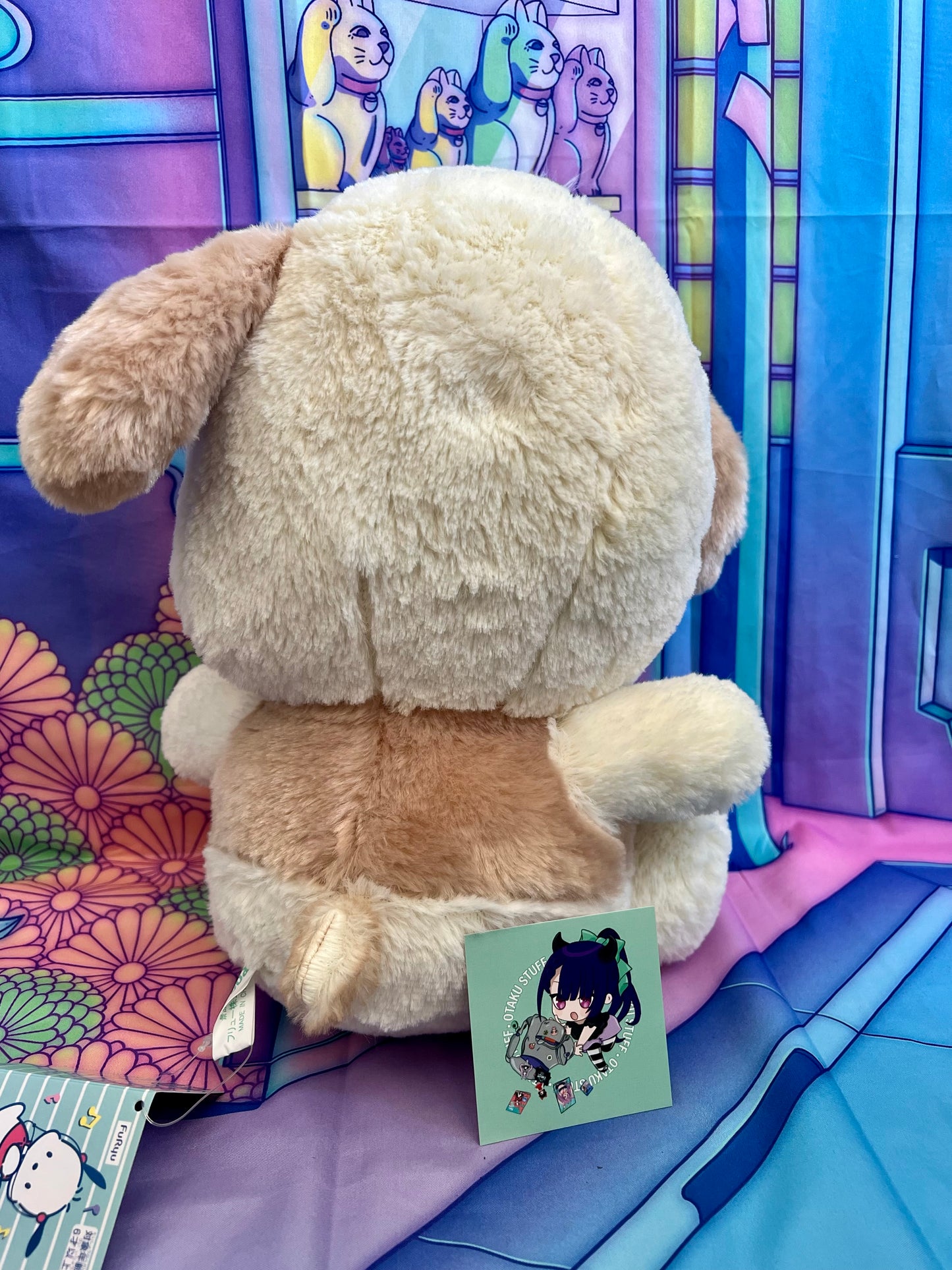 Grosse Peluche / Big Plush - Pochacco Beige Hapidanbui - Furyu x Sanrio - 32 cm - Neuve