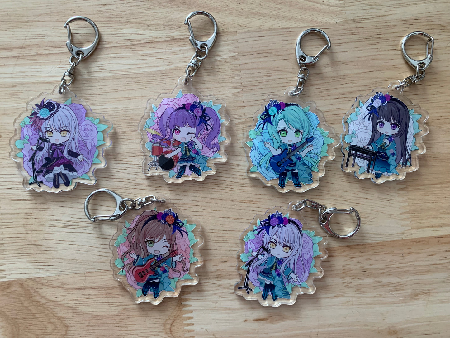 6 Porte clef clé acrylique - BanG Dream - Sunshine Creation