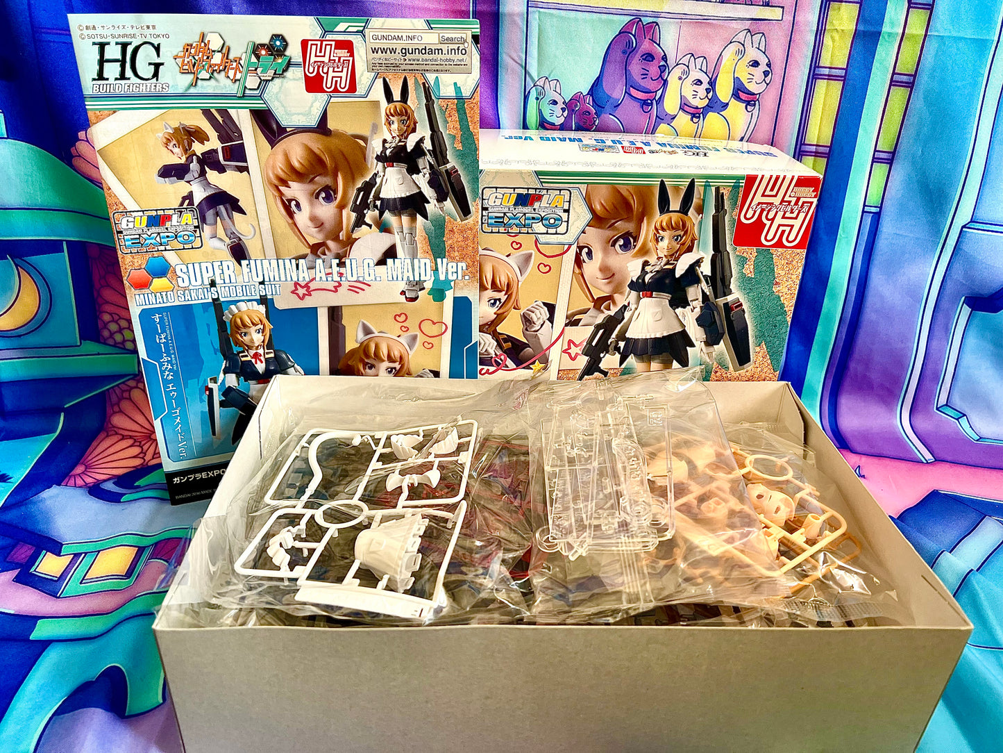 Model Kit - Bandai HGBF - Super Fumina A.e.u.g. Maid Ver Minato Sakai's Mobile Suit - Limited edition - Occasion Non assemblée (Boite abimée)