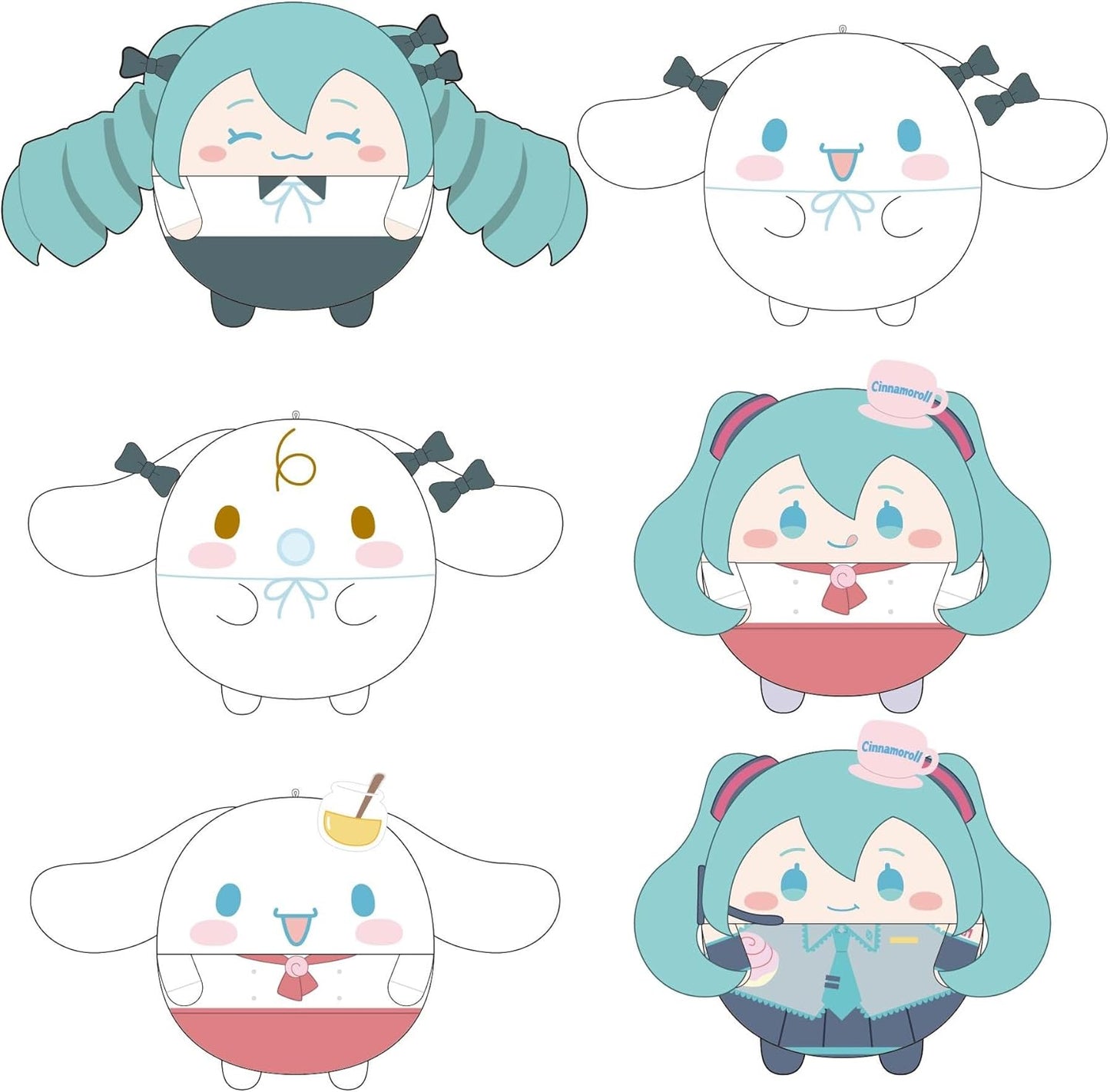 Hatsune Miku x Cinnamoroll - Fluffy Kororo Plush blind box Max Limited Vol.2 - Piapro x Sanrio