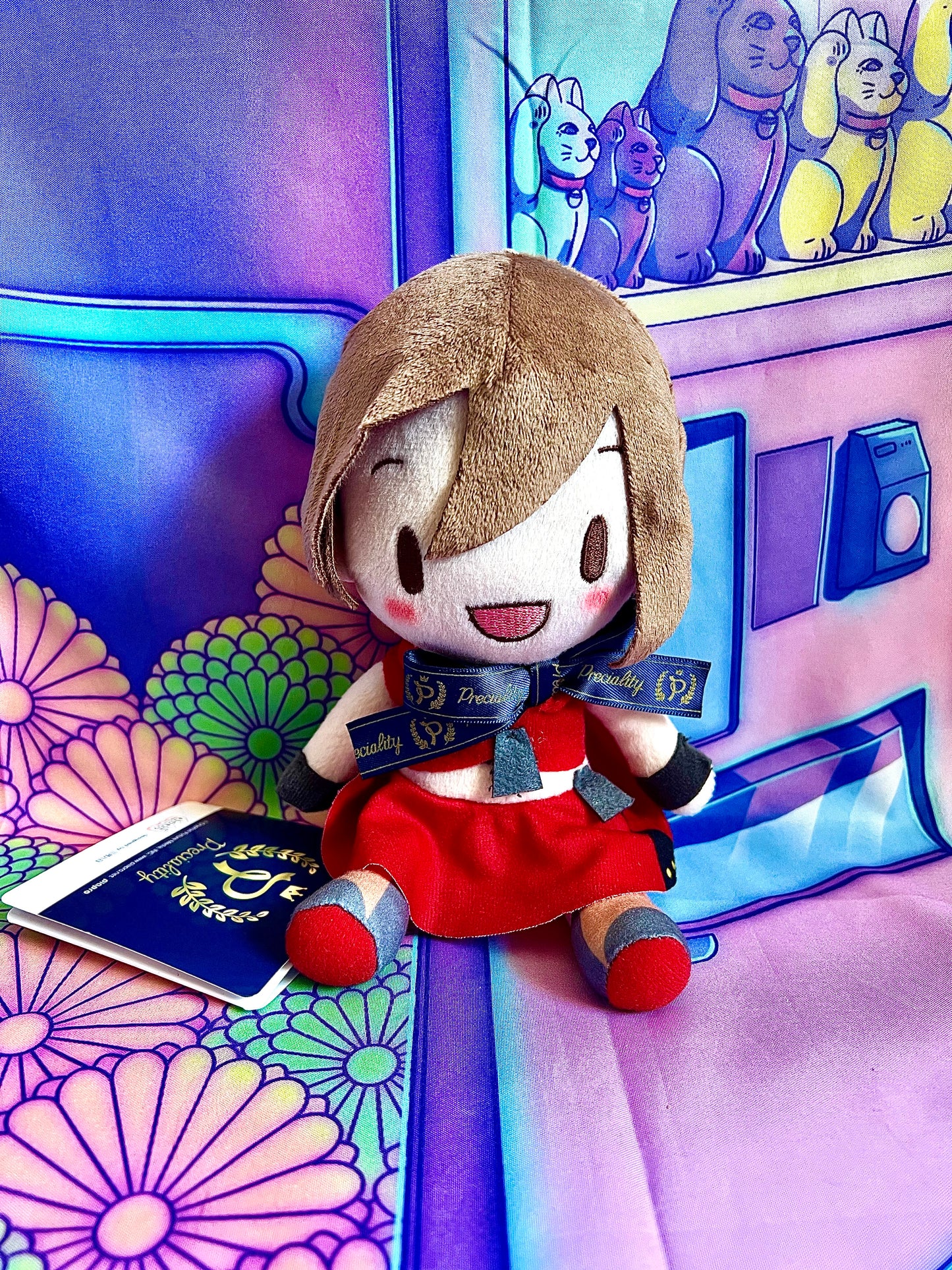 Peluche Fuwa Hatsune Miku - Meiko - Preciality - Sega - 17cm