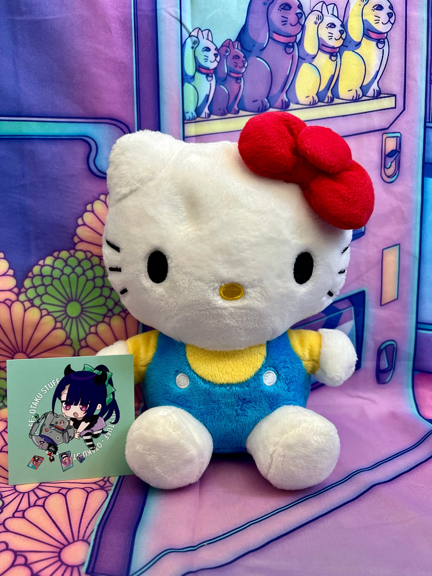 Peluche / Plush - Hello Kitty Classic Yellow Blue (Intérieur Mousse) - Sanrio Japan 2016 - 20 cm - Occasion