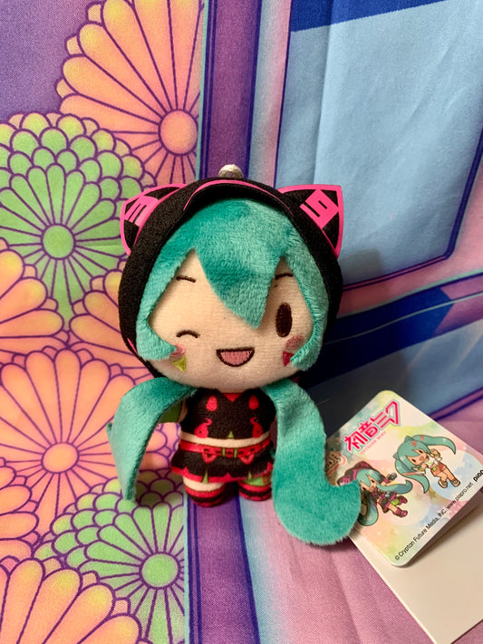 Plush Keychain - Hatsune Miku Live Stage - Wink - SEGA - 10cm