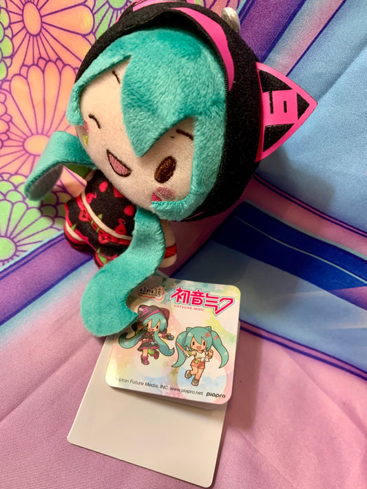 Plush Keychain - Hatsune Miku Live Stage - Wink - SEGA - 10cm