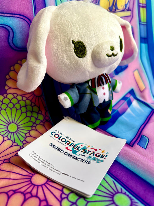 Plush Keychain - Project Sekai Colorful Stage ft. Hatsune Miku x Sanrio - Leo/Need - Sugarbunnies x Shiho (White) - Sega - 15cm