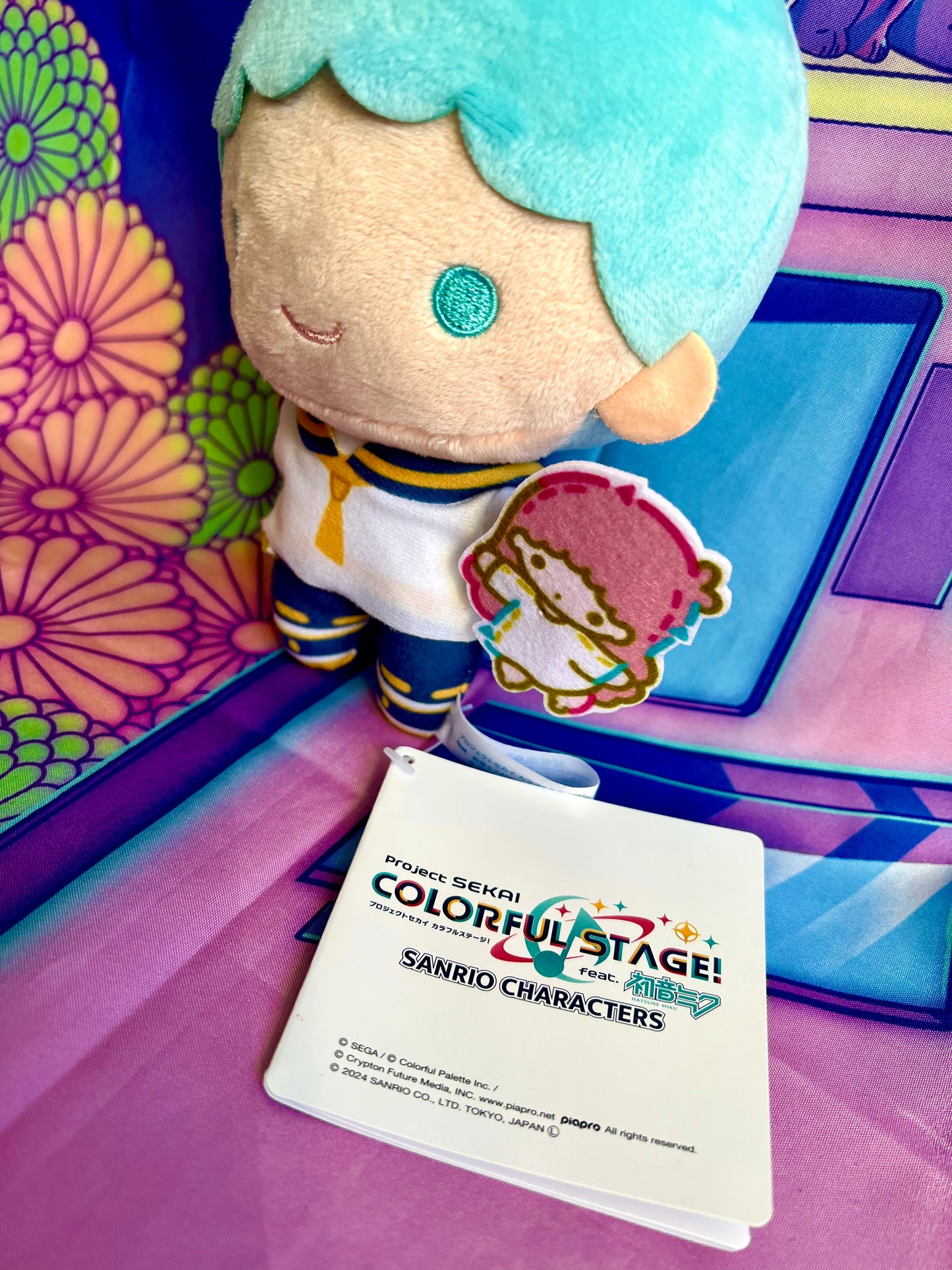 Peluche Nui - Project Sekai Colorful Stage ft. Hatsune Miku x Sanrio - Little Twin Stars x Len - Sega - 15cm