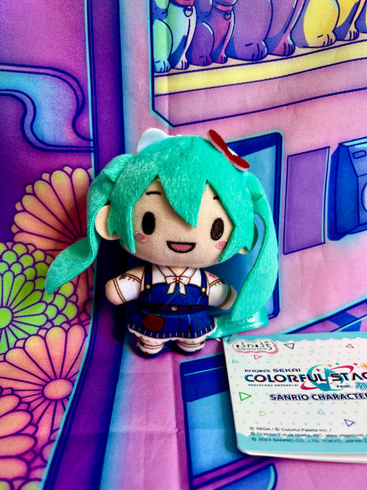 Plush Keychain - Project Sekai Colorful Stage ft. Hatsune Miku x Sanrio - Miku - Sega - 10cm