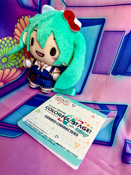 Plush Keychain - Project Sekai Colorful Stage ft. Hatsune Miku x Sanrio - Miku - Sega - 10cm