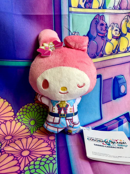 Plush Keychain - Project Sekai Colorful Stage ft. Hatsune Miku x Sanrio - More More Jump - My Melody x Airi - Sega - 15cm