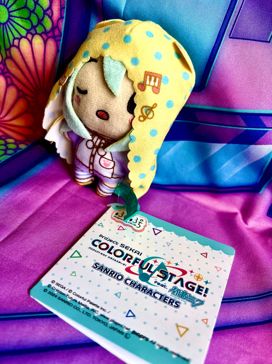 Plush Keychain - Project Sekai Colorful Stage ft. Hatsune Miku x Sanrio - Nightcord at 25 - Kanade Yoisaki - Sega - 10cm