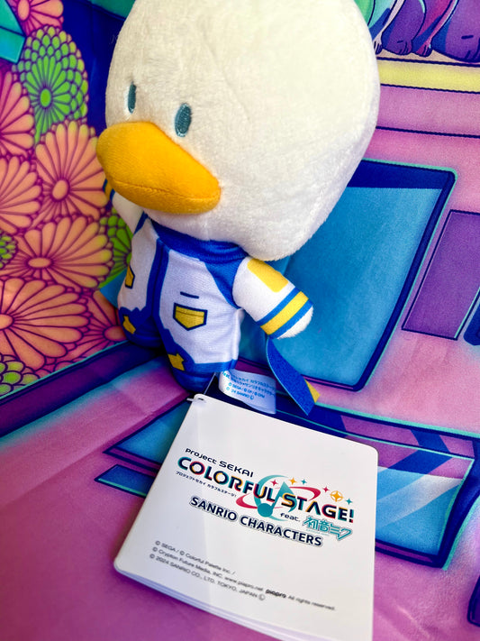 Plush Keychain - Project Sekai Colorful Stage ft. Hatsune Miku x Sanrio - Pekkle x Kaito - Sega - 15cm