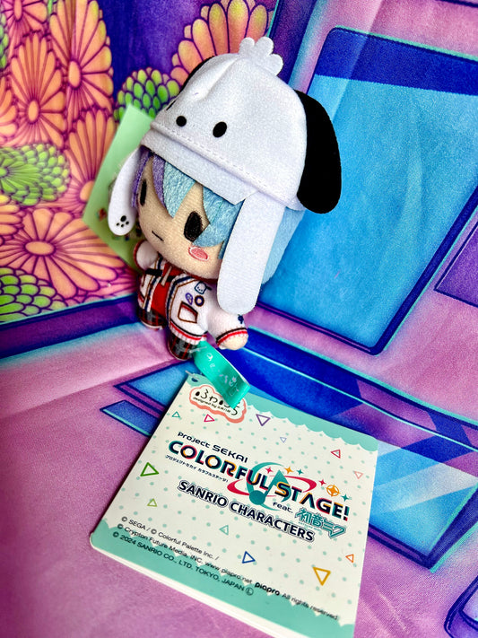 Plush Keychain - Project Sekai Colorful Stage ft. Hatsune Miku x Sanrio - Toya Aoyagi - Vivid BAD SQUAD - SEGA - 10cm