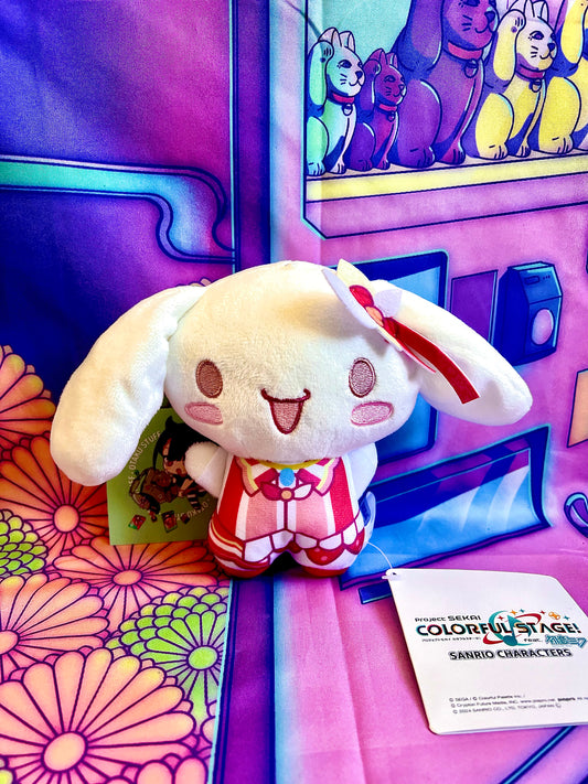 Plush Keychain - Project Sekai Colorful Stage ft. Hatsune Miku x Sanrio - Wonderlands x Showtime - Cinnamoroll x Emu - Sega - 15cm