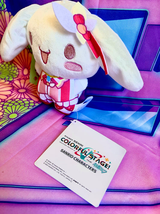 Plush Keychain - Project Sekai Colorful Stage ft. Hatsune Miku x Sanrio - Wonderlands x Showtime - Cinnamoroll x Emu - Sega - 15cm