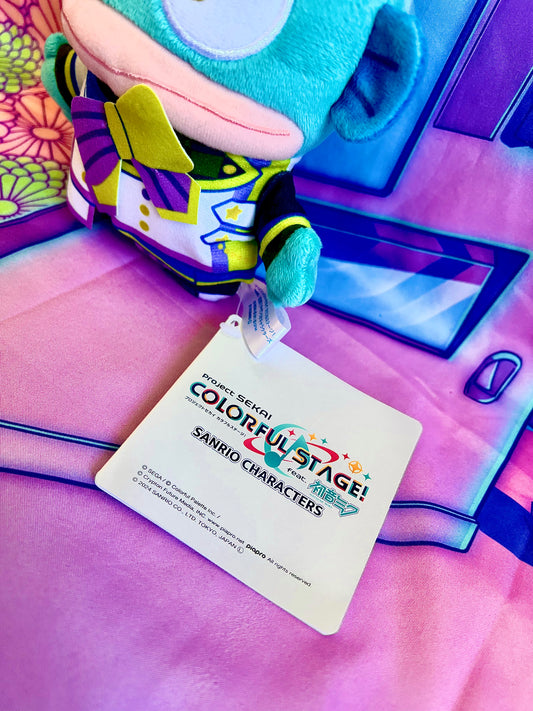 Plush Keychain - Project Sekai Colorful Stage ft. Hatsune Miku x Sanrio - Wonderlands x Showtime - Hangyodon x Rui - Sega - 15cm