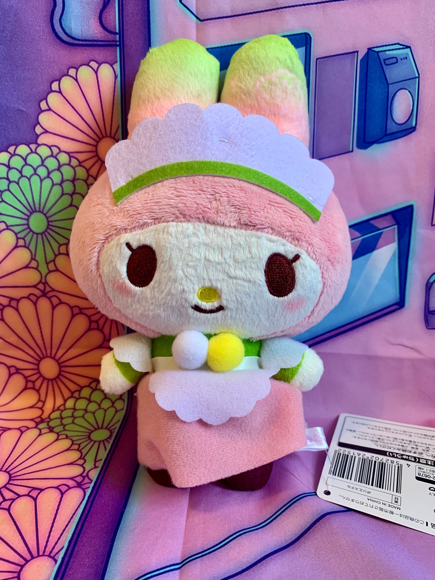 Plushie - My Melody x Kuromi - Japanese Cafe Style - Sanrio - Furyu - 22cm - Neuve