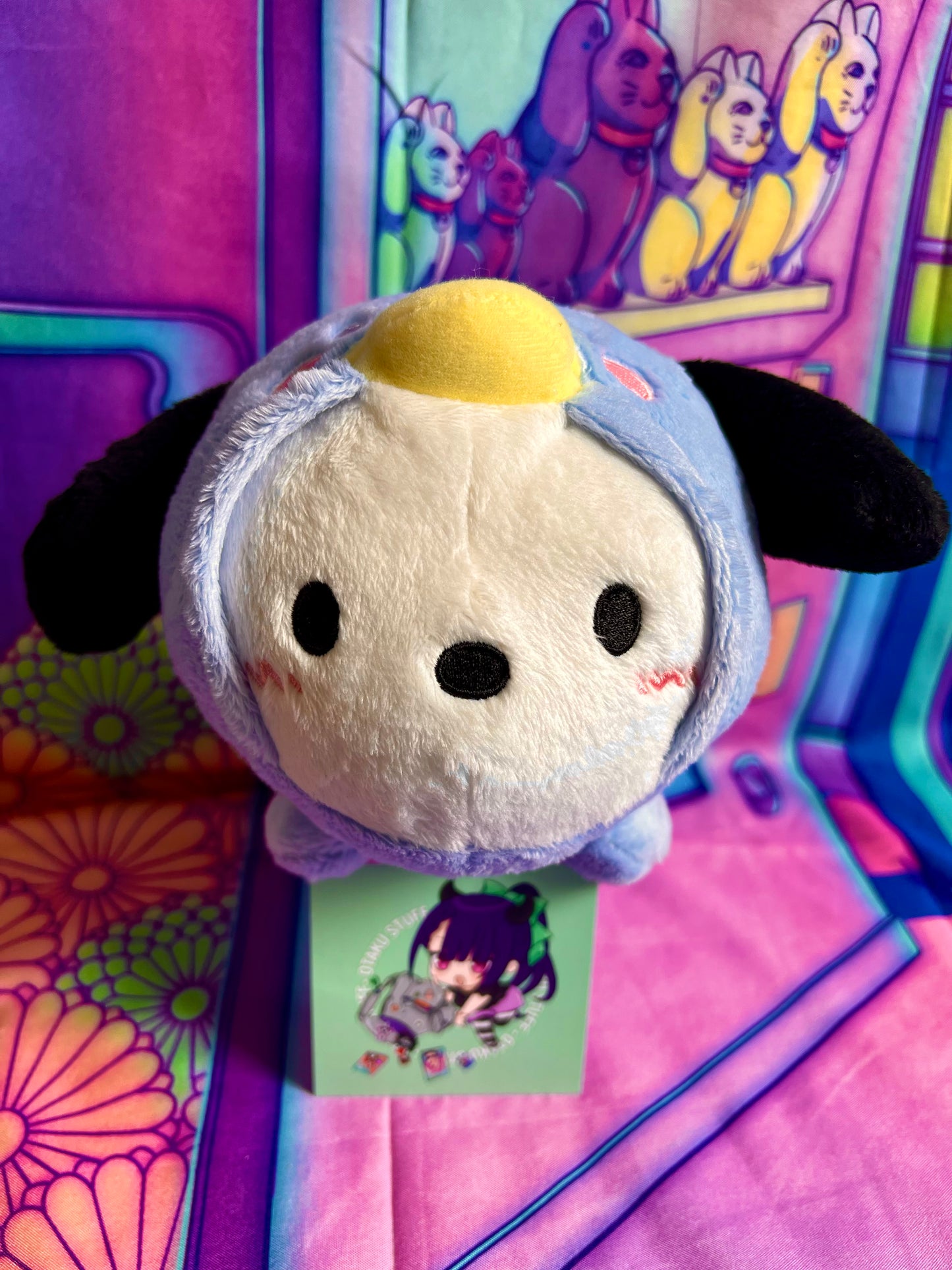 Peluche / Plush - Pochacco Blue Animal pyjamas - Sanrio x Furyu - 13x18 cm - Neuve