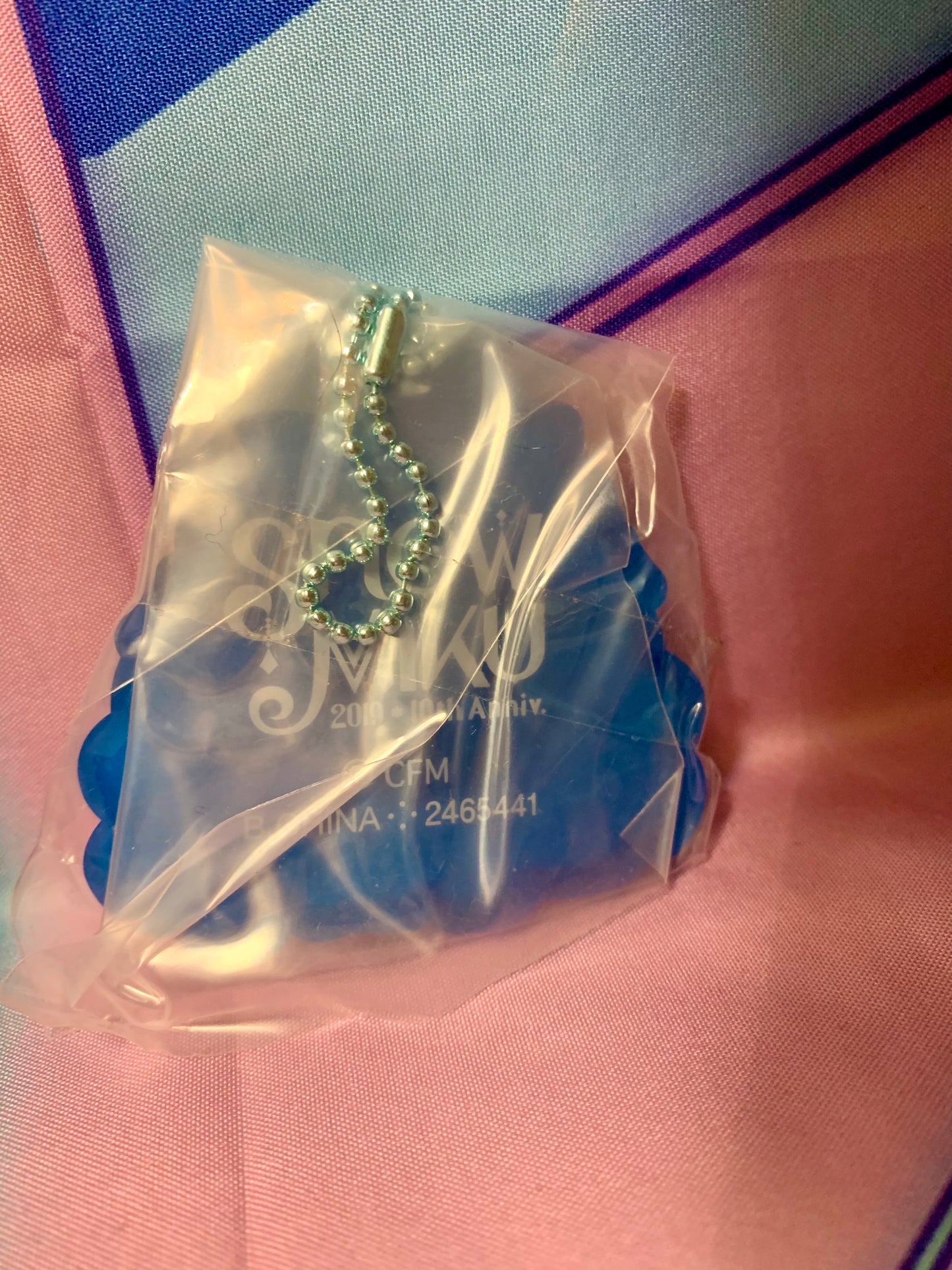 Porte clés Hatsune Miku - Snow Miku 2019 ver. - Kuji Lottery Snow Miku Asoto - Prix B - 5cm - Occasion
