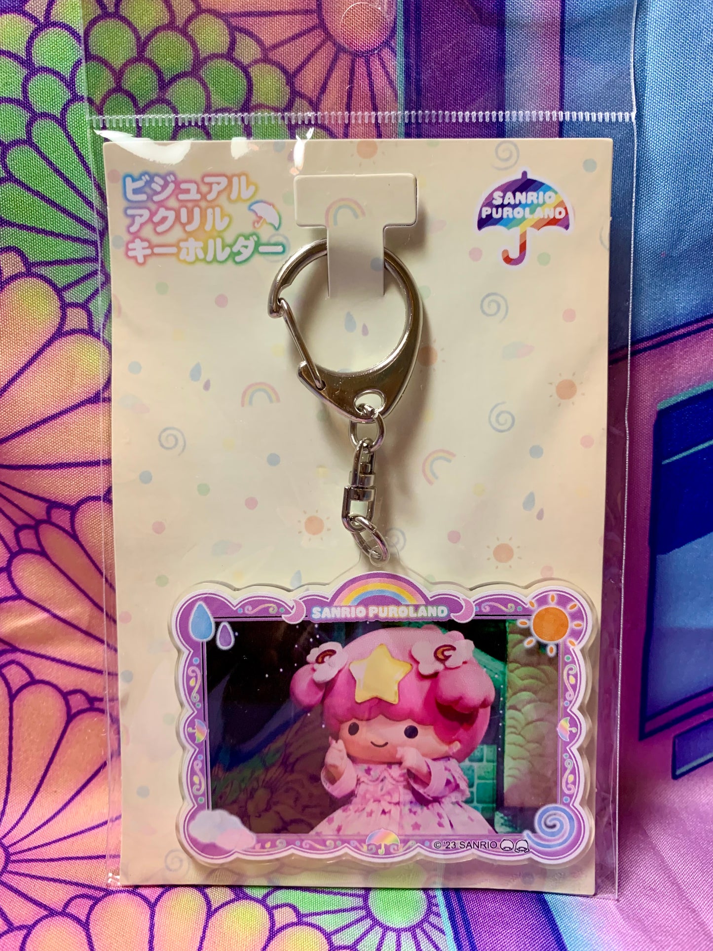 Porte clés acrylique / Acrylic keychain - Little Twin Stars - Puroland - Sanrio - 7cm x 5cm - Neuf