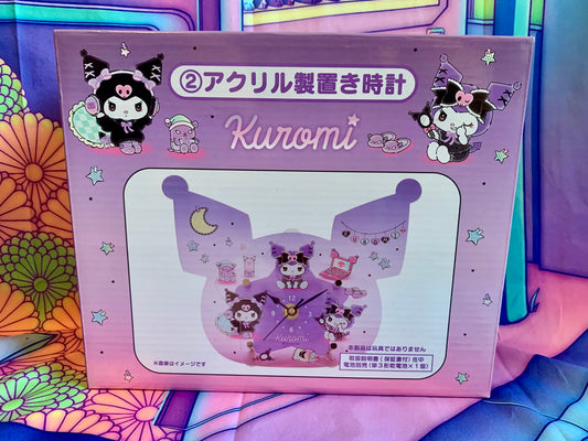 Acrylic Clock / Acrylic Table Clock - Kuromi - Ichiban Kuji - Sanrio - New
