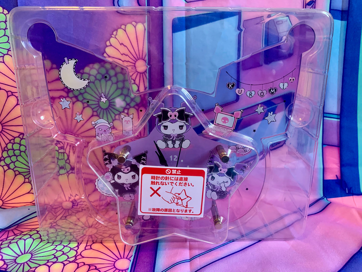 Horloge Acrylique / Acrylic Table Clock - Kuromi - Ichiban Kuji - Sanrio - Neuf