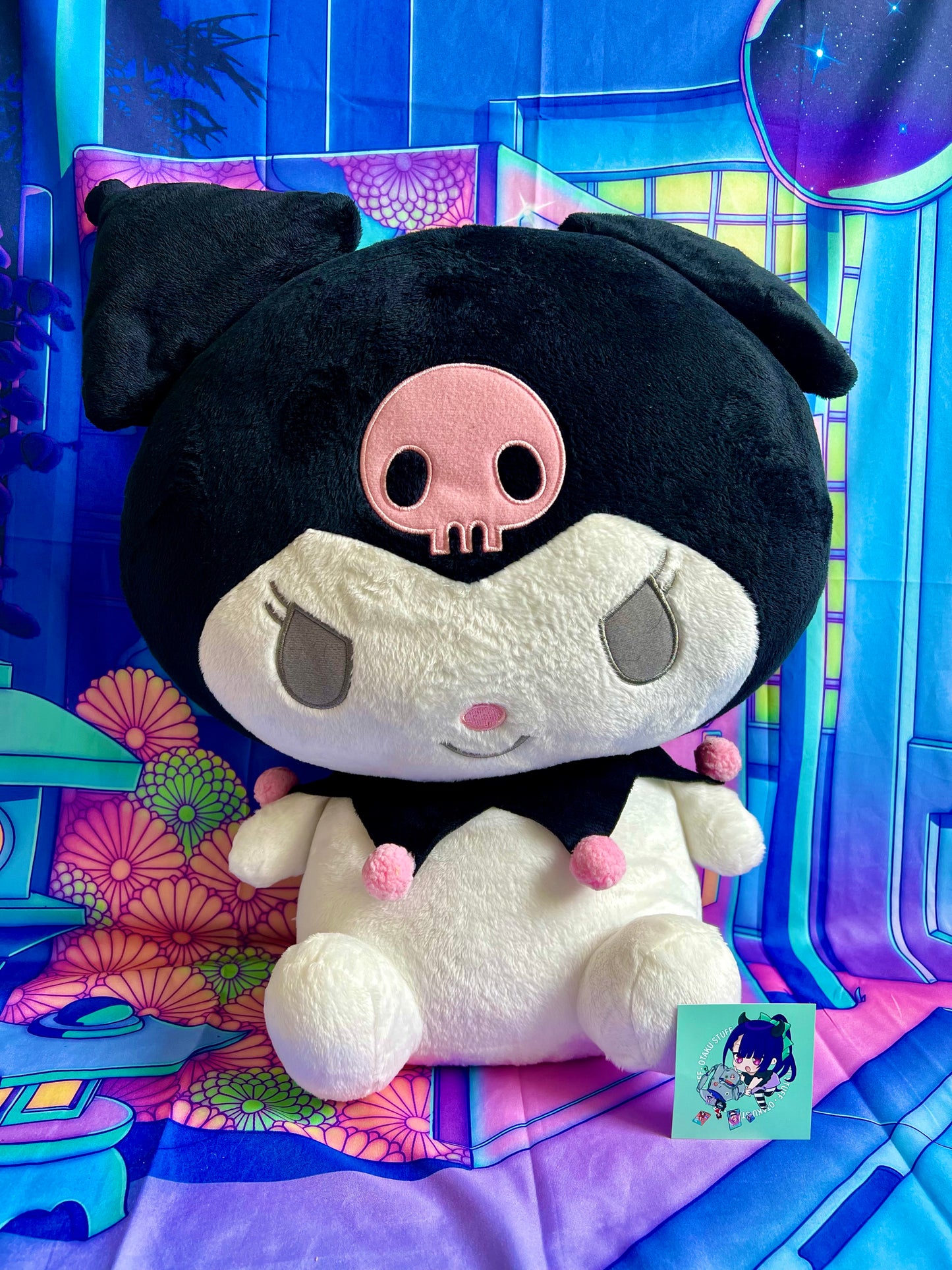 Super Grosse Peluche / Big Plush - Kuromi Jumbo - Furyu x Sanrio - 50cm - Occasion