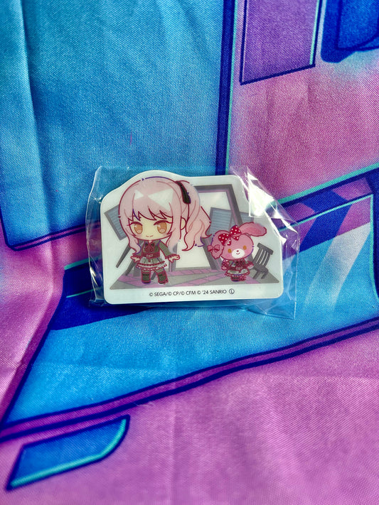 Badge Acrylique - Project Sekai Colorful Stage ft. Hatsune Miku x Sanrio - Bonbonribbon x Mizuki
