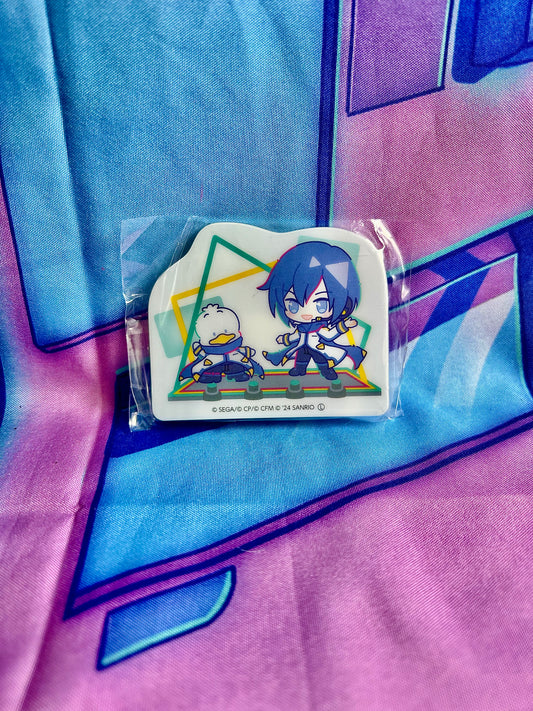 Badge Acrylique - Project Sekai Colorful Stage ft. Hatsune Miku x Sanrio - KAITO x Pekkle