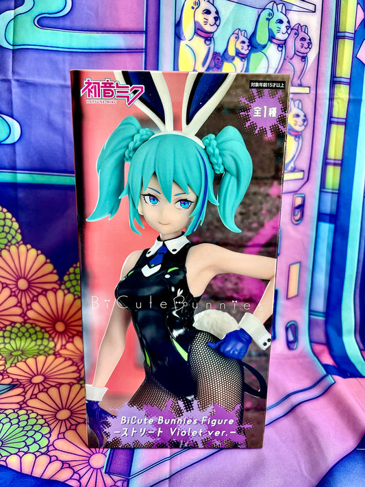 Figurine - Hatsune Miku - BiCute Bunnies - Street Violet ver - FuRyu - 30cm - Neuve