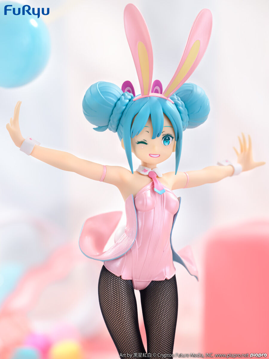 Figurine - Hatsune Miku - BiCute Bunnies - Wink Pearl Pink ver - FuRyu - 30cm