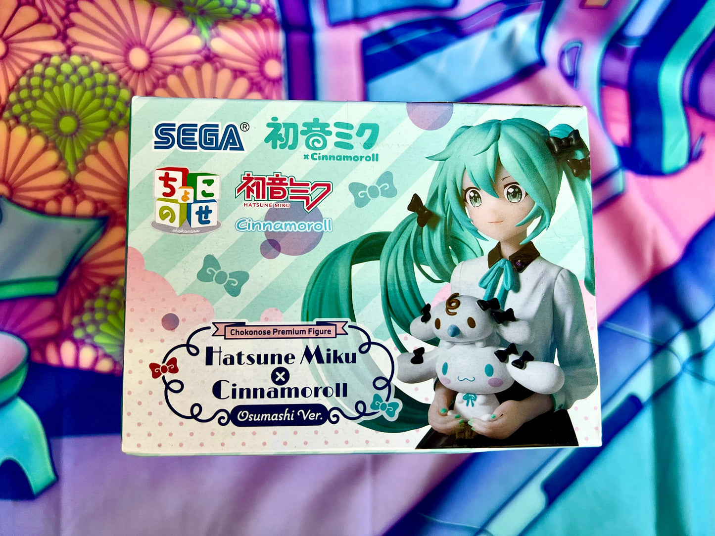 Figurine - Hatsune Miku x Cinnamoroll - Premium Chokonose - Sumashi Ver - SEGA - 14cm