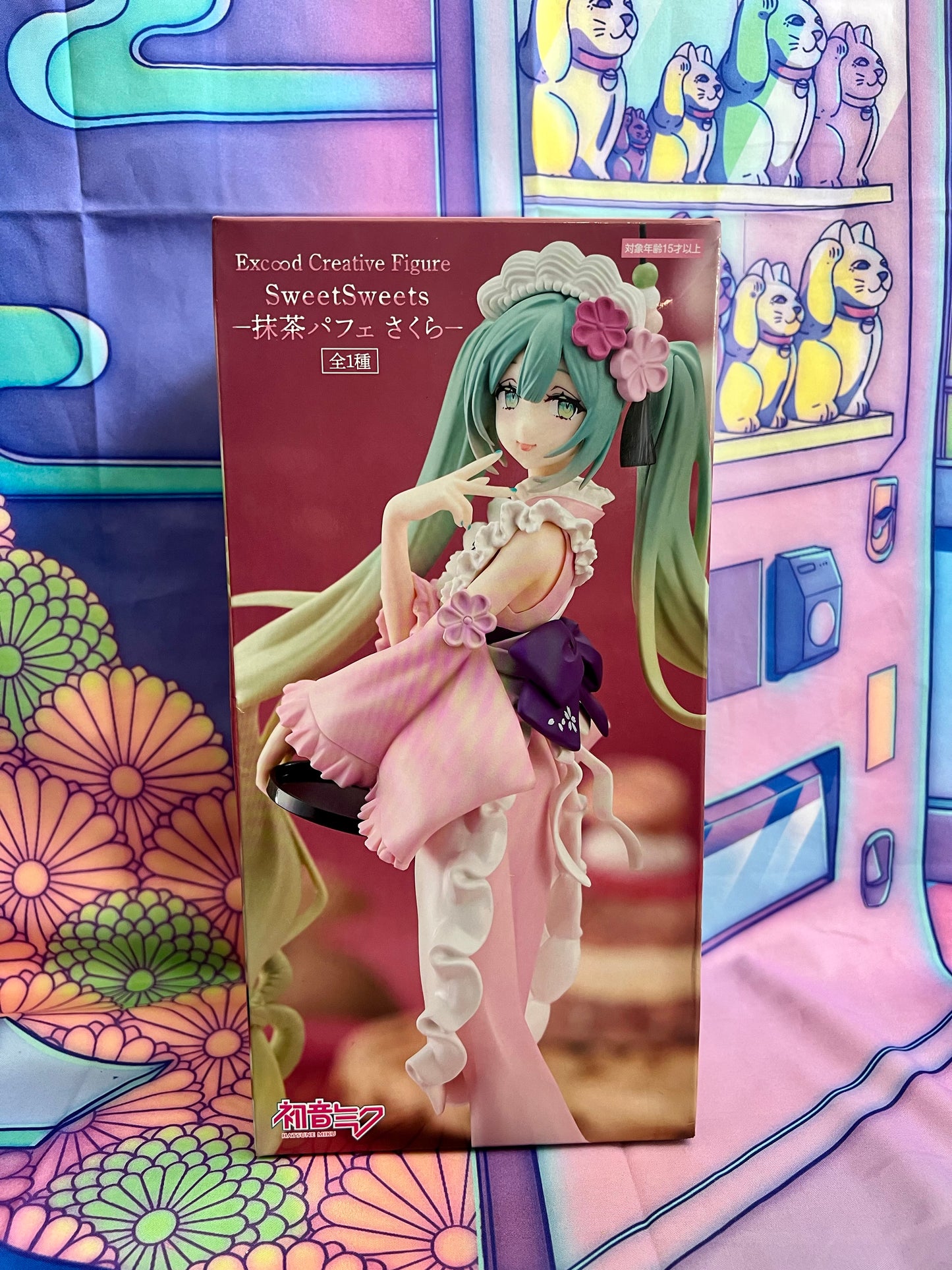 Figurine Hatsune Miku - Exceed Creative - Sweet Sweets - Matcha Parfait, Sakura - FuRyu - 20cm - Neuve