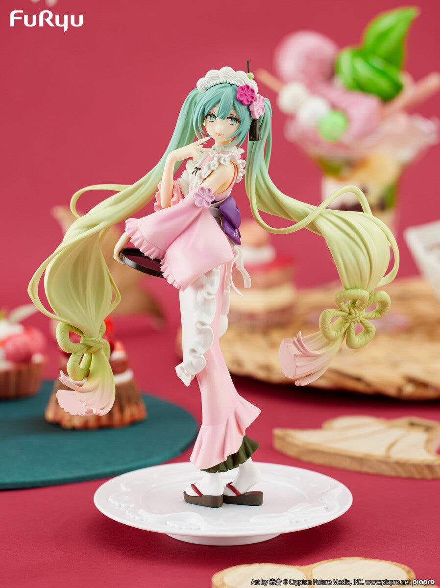 Figurine Hatsune Miku - Exceed Creative - Sweet Sweets - Matcha Parfait, Sakura - FuRyu - 20cm - Neuve