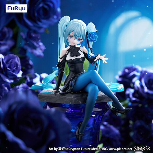 Figurine - Hatsune Miku - Flower Fairy - Noodle Stopper Figure - Blue Rose - FuRyu - 14cm