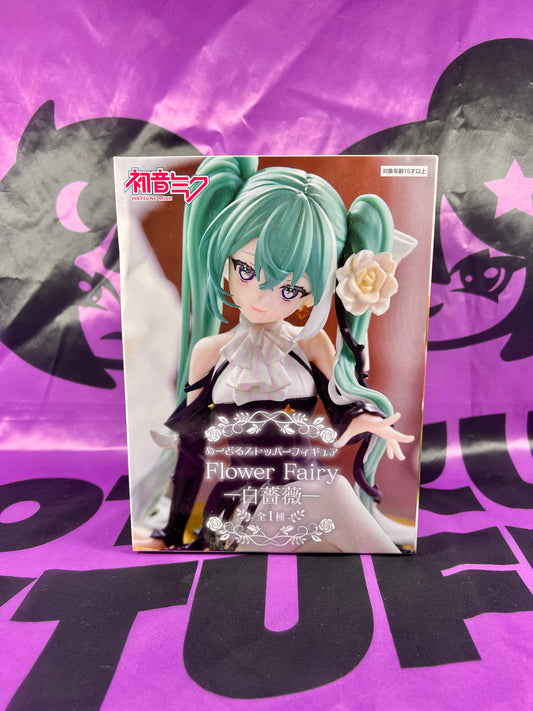Figure - Hatsune Miku - Flower Fairy - Noodle Stopper Figure - White Rose - 14cm [In Stock]