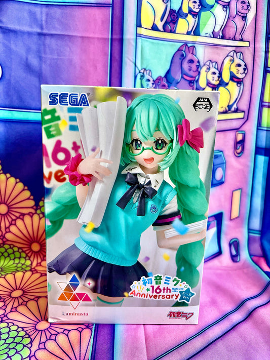 Figurine - Hatsune Miku - Luminasta - 16th Anniversary Booota Ver. - Sega - 18cm - Neuve