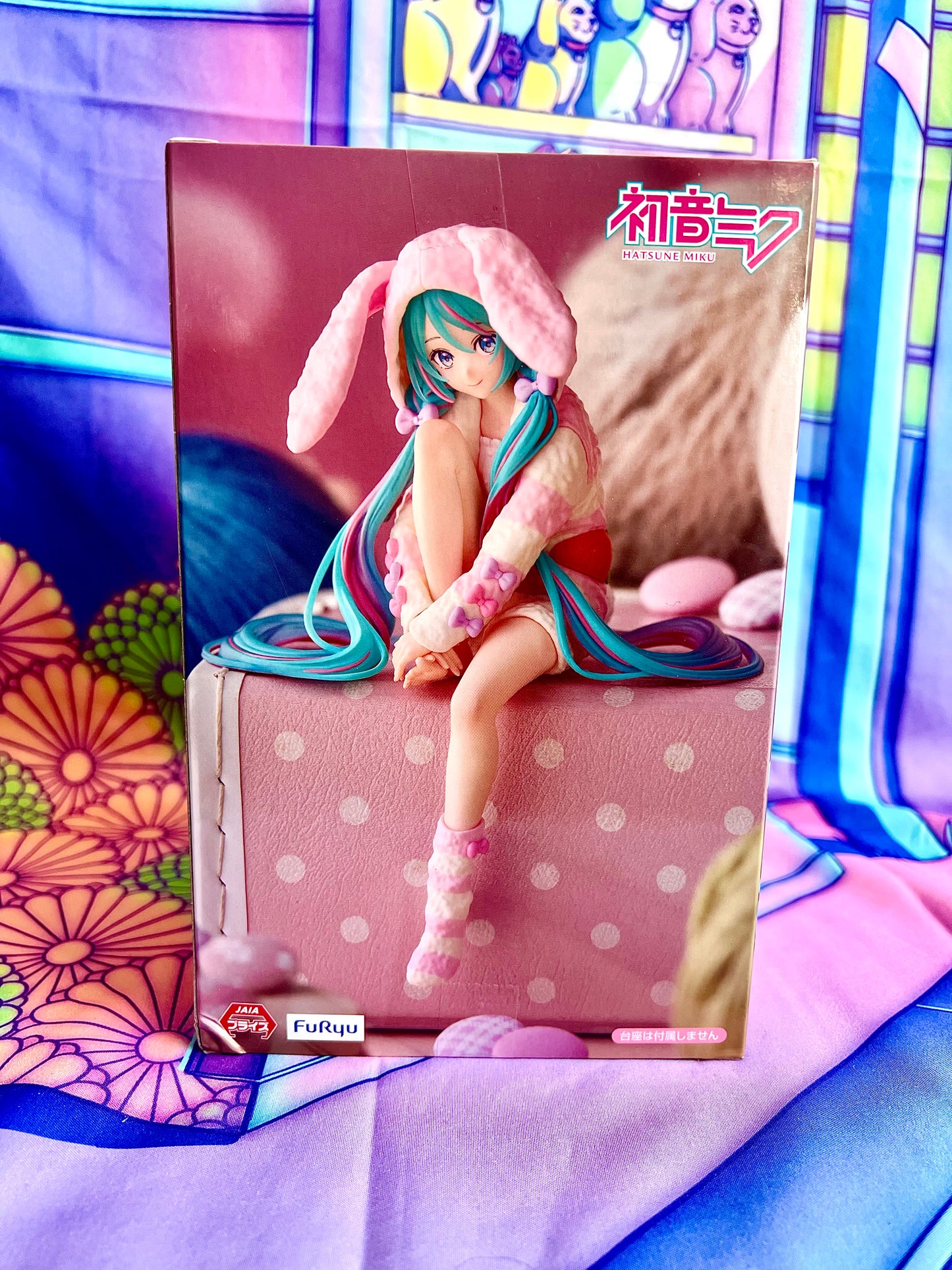 Figurine - Hatsune Miku - Noodle Stopper Figure - Usamimi Pajama - FuRyu - 14cm - New