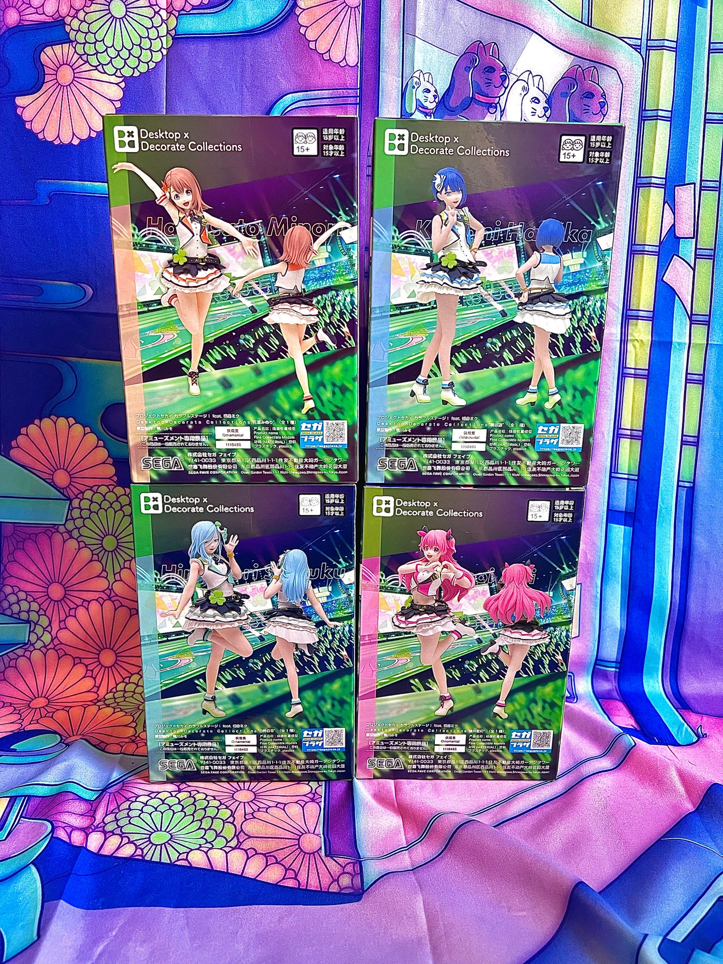 Figurine - More More Jump - Project Sekai ft. Hatsune Miku - Sega 16cm - Lot de 4